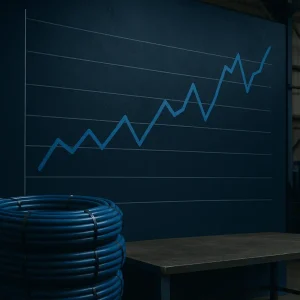 نمودار تحلیلی تغییر قیمت مواد اولیه پلی اتیلن